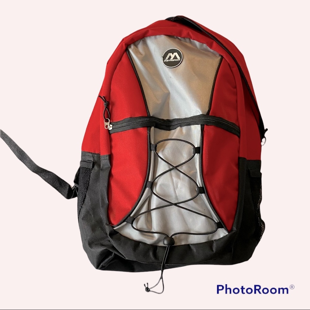 Metropack Red silver black  backpack